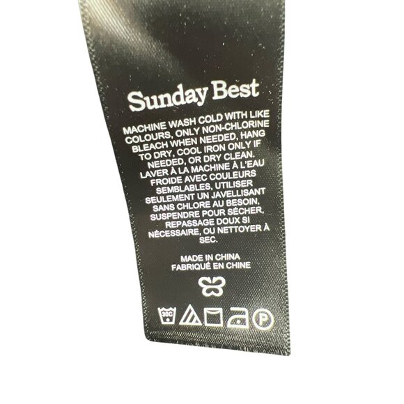 Sunday Best Black Noir‎ "Throne" Slip Dress 2XS Satin Spaghetti Straps NWT - Picture 9 of 10